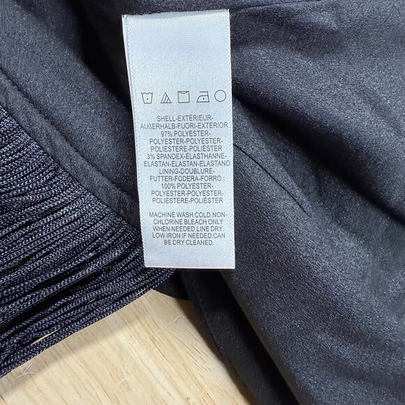 Dress The Population NWT Rory Fringe Bodycon Midi Dress Black Size XS Gatsby - Picture 10 of 12